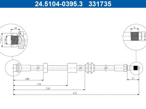 Furtun frana ATE 24.5104-0395.3 – FORD | AutoRival