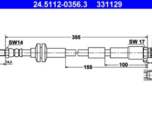 Furtun frana ATE 24.5112-0356.3 – FORD | AutoRival
