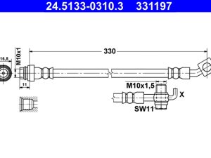 Furtun frana ATE 24.5133-0310.3 – FORD | AutoRival