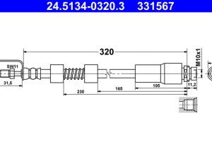 Furtun frana ATE 24.5134-0320.3 – FORD | AutoRival