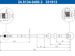 Furtun frana ATE 24.5134-0400.3 – FORD | AutoRival
