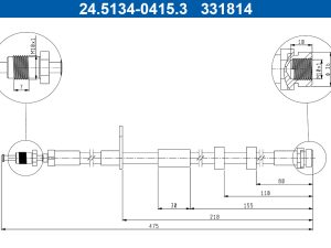 Furtun frana ATE 24.5134-0415.3 – FORD | AutoRival