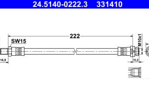 Furtun frana ATE 24.5140-0222.3 – FORD | AutoRival