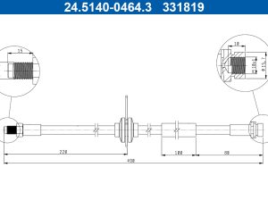 Furtun frana ATE 24.5140-0464.3 – FORD | AutoRival