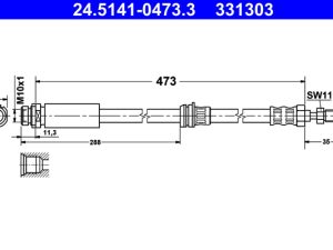 Furtun frana ATE 24.5141-0473.3 – FORD | AutoRival