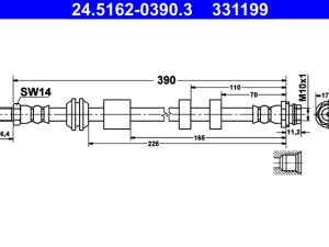 Furtun frana ATE 24.5162-0390.3 – FORD | AutoRival