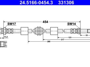 Furtun frana ATE 24.5166-0454.3 – FORD | AutoRival