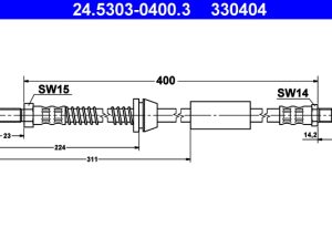 Furtun frana ATE 24.5303-0400.3 – FORD | AutoRival