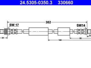 Furtun frana ATE 24.5305-0350.3 – FORD | AutoRival