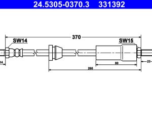 Furtun frana ATE 24.5305-0370.3 – FORD | AutoRival
