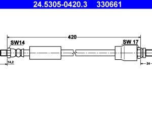 Furtun frana ATE 24.5305-0420.3 – FORD | AutoRival