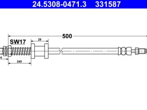 Furtun frana ATE 24.5308-0471.3 – FORD | AutoRival