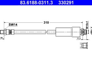 Furtun frana ATE 83.6188-0311.3 – FORD | AutoRival