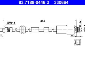 Furtun frana ATE 83.7188-0446.3 – FORD | AutoRival