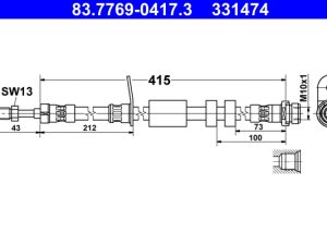 Furtun frana ATE 83.7769-0417.3 – FORD | AutoRival