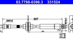 Furtun frana ATE 83.7788-0396.3 – FORD | AutoRival