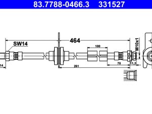 Furtun frana ATE 83.7788-0466.3 – FORD | AutoRival