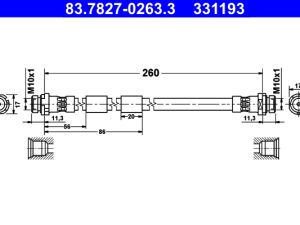 Furtun frana ATE 83.7827-0263.3 – FORD | AutoRival