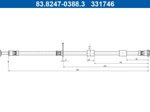 Furtun frana ATE 83.8247-0388.3 – FORD | AutoRival