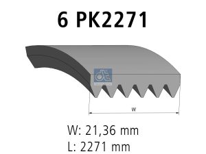 Curea transmisie cu caneluri DT SPARE PARTS 4.80707