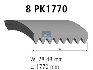Curea transmisie cu caneluri DT SPARE PARTS 5.41539