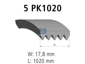 Curea transmisie cu caneluri DT SPARE PARTS 6.31501