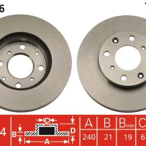 Disc frana HONDA CIVIC VI cupe (EJ, EM1) 1.6 (EJ6) benzina 107 cai TRW DF1436