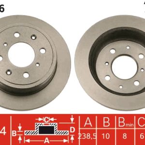 Disc frana HONDA CIVIC VI Fastback (MA, MB) 1.6 i Vtec (MB1) benzina 126 cai TRW DF2646