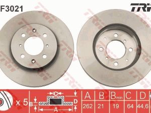 Disc frana HONDA CIVIC VII limuzina (ES, ET) 1.3 IMA (ED9, ES9) benzina/elector 83 cai TRW DF3021