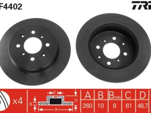 Disc frana HONDA CIVIC VII limuzina (ES, ET) 1.3 IMA (ED9, ES9) benzina/elector 83 cai TRW DF4402