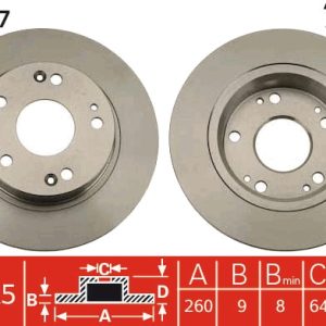 Disc frana HONDA CIVIC IX (FK) 1.8 i-VTEC (FK2) benzina 141 cai TRW DF4837