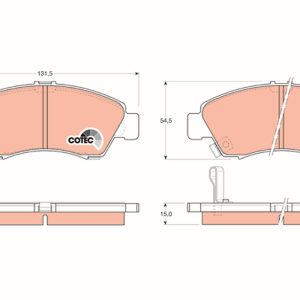 Placute frana HONDA CIVIC VI Fastback (MA, MB) 1.4 i (MA8, MB2) benzina 75 cai TRW GDB1164