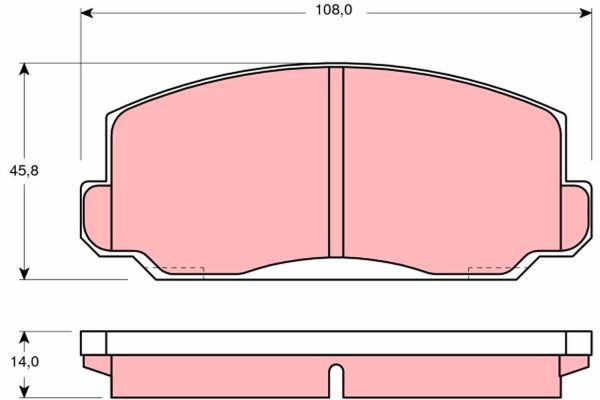 Placute frana HONDA CIVIC II combi (WC) 1300 (AWC) benzina 60 cai TRW GDB175