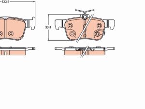 Placute frana HONDA CIVIC X limuzina (FC_) 1.5 (FC1) benzina 177 cai TRW GDB2223