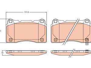 Placute frana HONDA CIVIC X hatchback (FC_, FK_) 2.0 Type-R (FK8) benzina 320 cai TRW GDB2237