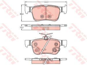 Placute frana HONDA CIVIC X hatchback (FC_, FK_) 1.0 VTEC (FK6) benzina 129 cai TRW GDB2256