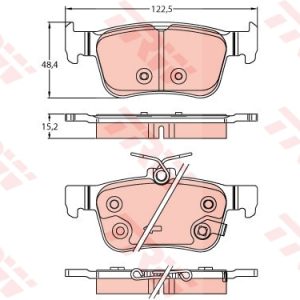 Placute frana HONDA CIVIC X hatchback (FC_, FK_) 1.0 VTEC (FK6) benzina 129 cai TRW GDB2256