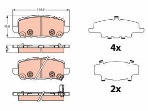 Placute frana HONDA HR-V (RU) 1.5 (RU1) benzina 130 cai TRW GDB2279
