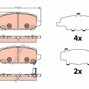 Placute frana HONDA HR-V (RU) 1.5 (RU1) benzina 130 cai TRW GDB2279