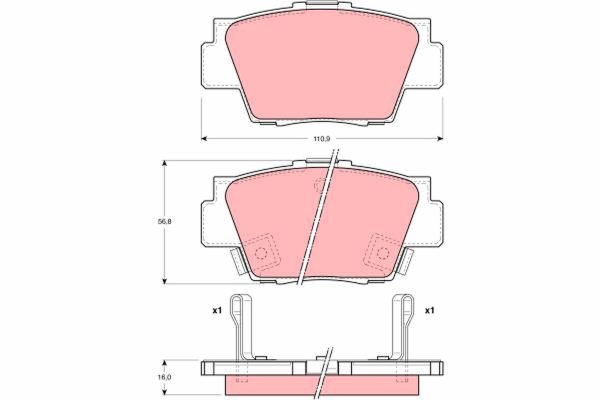 Placute frana HONDA NSX I Cabriolet (NA) 3.0 24V Vtec (NA1) benzina 274 cai TRW GDB3039