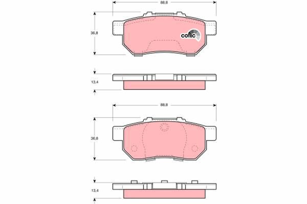 Placute frana HONDA CIVIC VI Hatchback (EJ, EK) 1.5 i (EK3) benzina 114 cai TRW GDB3113