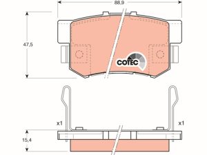 Placute frana HONDA CIVIC VI Aerodeck (MB, MC) 1.4 16V (MB8) benzina 75 cai TRW GDB3154