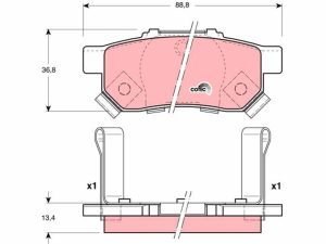 Placute frana HONDA CIVIC VI Fastback (MA, MB) 1.6 VTi (MB4) benzina 160 cai TRW GDB3174