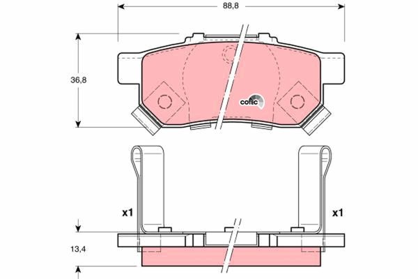 Placute frana HONDA CIVIC VI Hatchback (EJ, EK) 1.6 VTi (EK4) benzina 160 cai TRW GDB3174