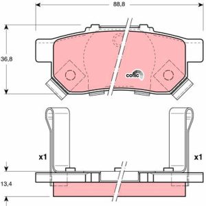 Placute frana HONDA CIVIC VI limuzina (EJ, EK, SO) 1.6 VTi (EK4, SO4) benzina 160 cai TRW GDB3174