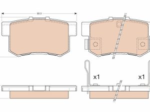 Placute frana HONDA CIVIC VII cupe (EM2) 1.6 i (EM1) benzina 110 cai TRW GDB3175