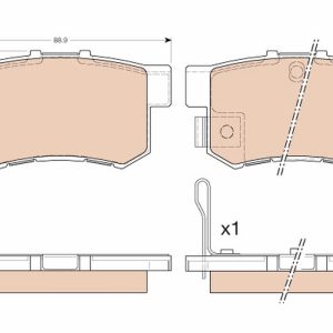 Placute frana HONDA CIVIC VIII limuzina (FD, FA) 1.3 IMA (FA3, FD3) benzina/elector 95 cai TRW GDB3175