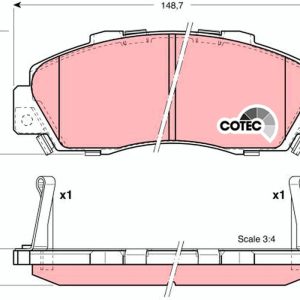 Placute frana HONDA NSX I Cabriolet (NA) 3.0 24V Vtec Automatic (NA1) benzina 256 cai TRW GDB3177