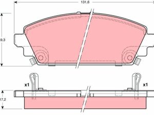 Placute frana HONDA CIVIC VII Hatchback (EU, EP, EV) 1.7 CTDi (EP4, EU9) diesel 100 cai TRW GDB3189