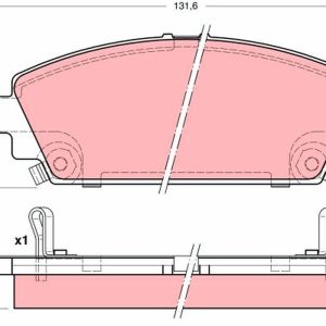 Placute frana HONDA CIVIC VII Hatchback (EU, EP, EV) 1.7 CTDi (EP4, EU9) diesel 100 cai TRW GDB3189